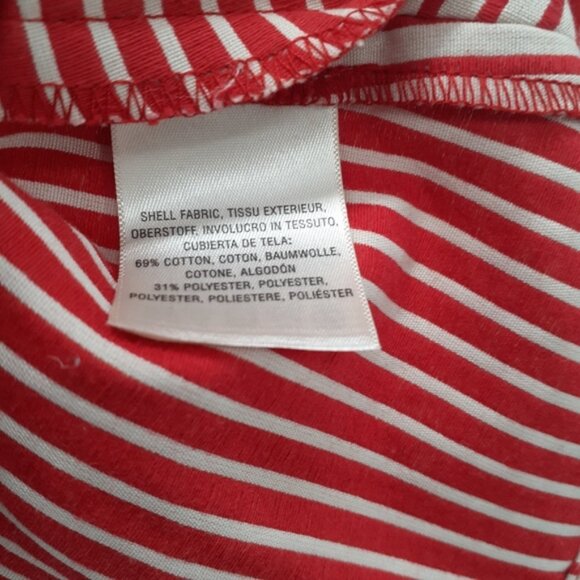 Anthropologie Maeve Cantua Peplum Top | Size 4 | NWT Red & White Striped Blouse - Picture 7 of 10